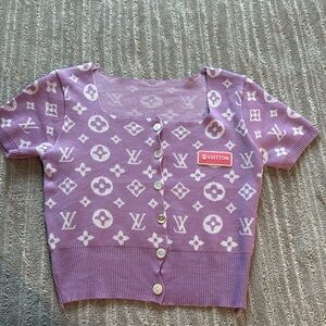 Lavender knit top small New